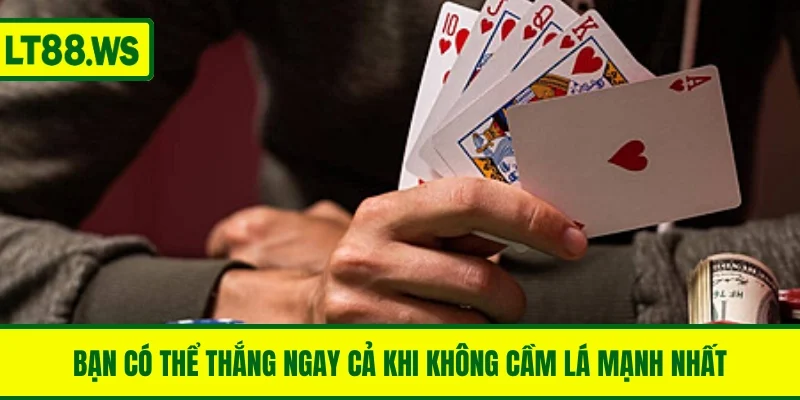 Bạn có thể thắng ngay cả khi không cầm lá mạnh nhất